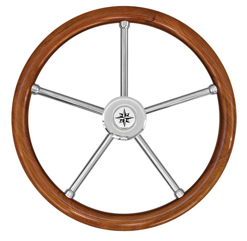 Osculati Steuerrad m. Außenring aus Teakholz 400 mm Osculati Steuerrad m. Außenring aus Teakholz 400 mm von OSCULATI