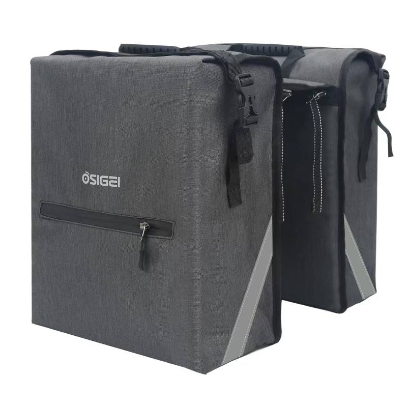 OSIGEI Fahrradtasche Doppeltasche, 33L Fahrradtasche Gepäckträger Wasserdicht Gepäckträgertasche mit Reflektoren Gepäckträgertaschen für ebike MTB Rennrad von OSIGEI