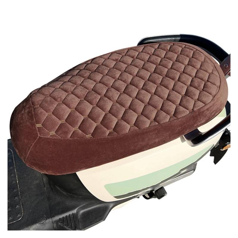 Motorräder Sitzpolster Universal Motorrad Zubehör Checkered Quilting Plüsch Warme Winter Roller Sitzkissen Abdeckung Verdickt Schützen Pad von OSNFTXPED
