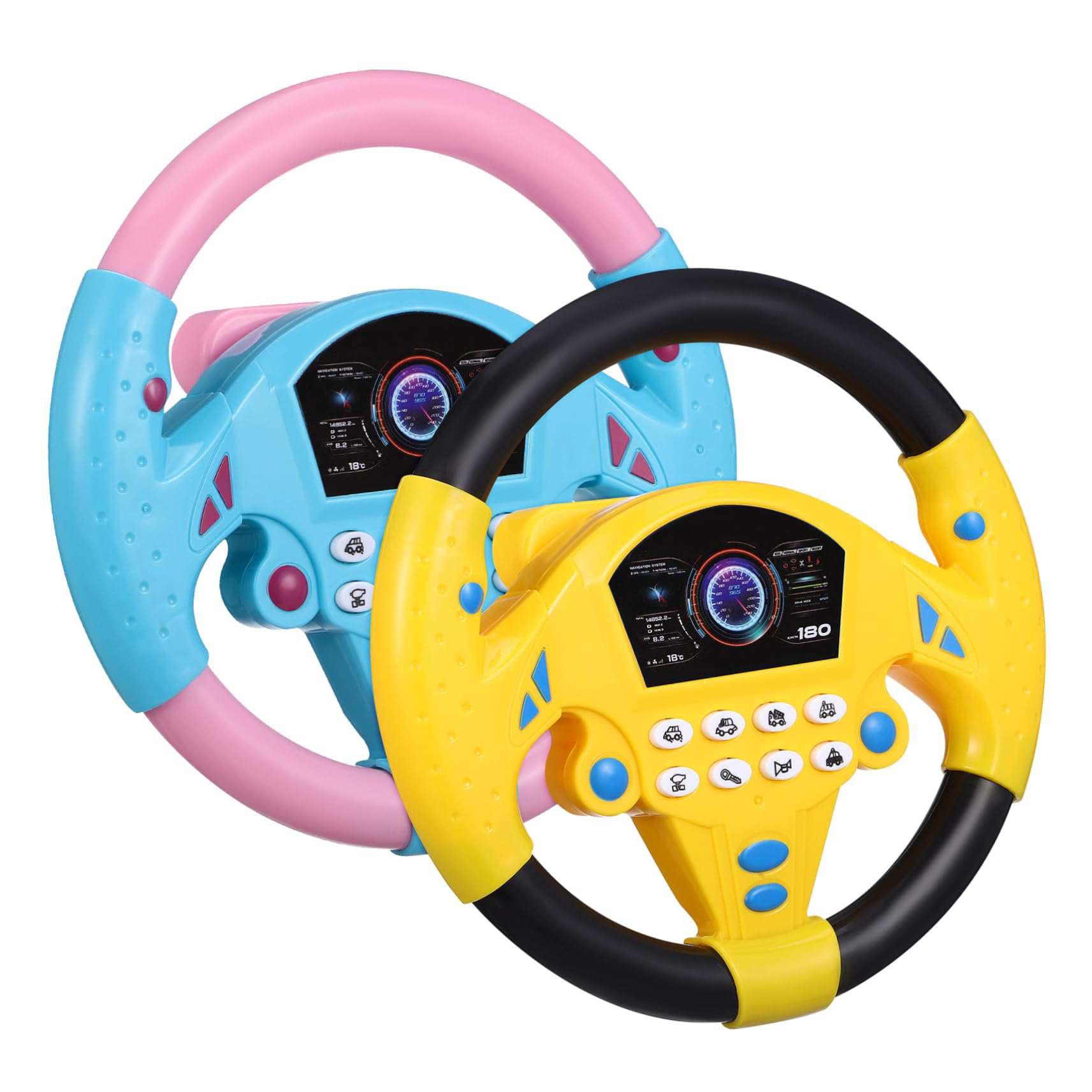 OSOLADY 2 Stück Lenkradsimulator Fahrsimulationsspielzeug Lenkrad Lenkung kinderlenkrad cars lenkradbezug Lernspielzeug zum Autofahren interaktives Antriebsrad Plastik OSOLADY 2 Stück Lenkradsimulator Fahrsimulationsspielzeug Lenkrad Lenkung kinderlenkrad cars lenkradbezug Lernspielzeug zum Autofahren interaktives Antriebsrad Plastik von OSOLADY