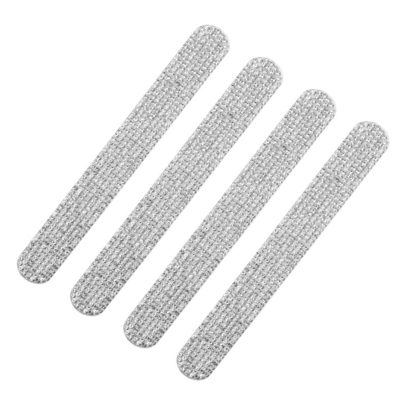 OSOLADY 4 Stück Autogriffschutz Aufkleber Zubehör für D Tür Außen montieren geformt Strasssteine Silver von OSOLADY
