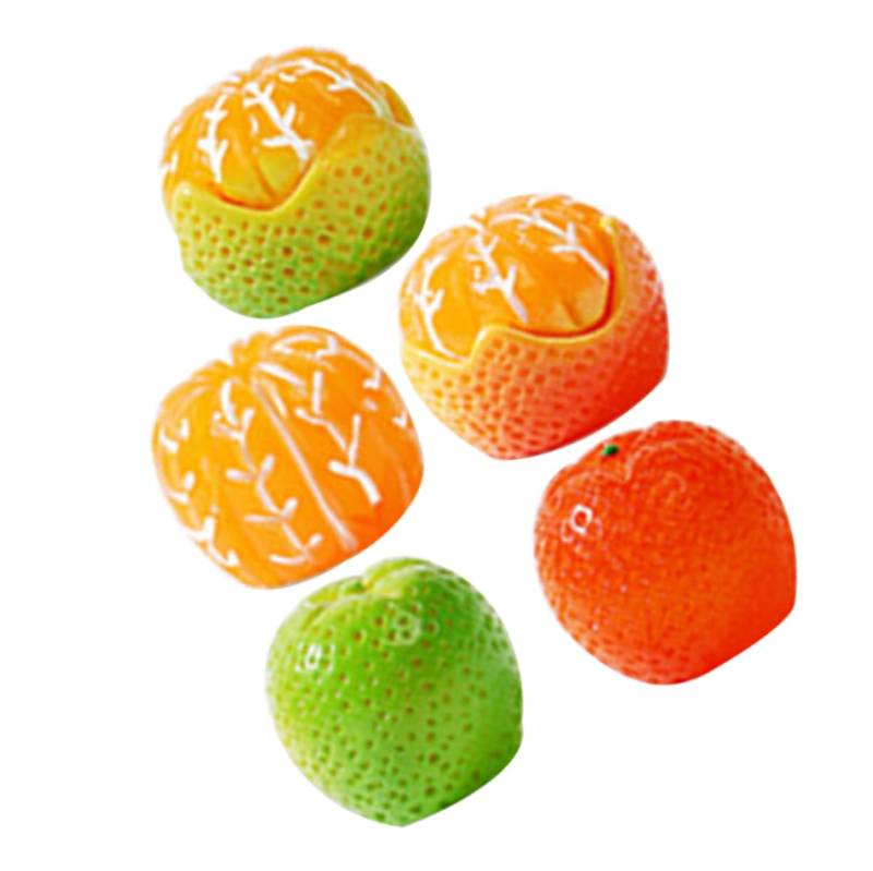 OSOLADY 5 Stück Autoverzierung inneneinrichtung wohnungsdeko Orangen Ornament auto zunehör car interior accessories orangefarbene Verzierung Autodekoration auto dekorationen innen Harz von OSOLADY