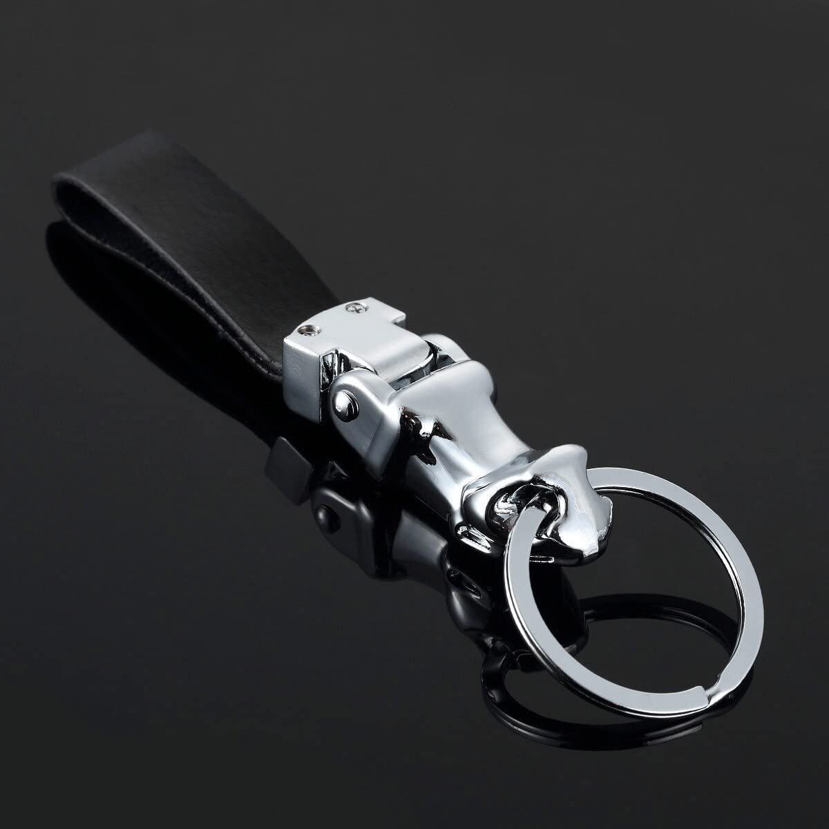 OSOLVE Schlüsselanhänger 126 * 32 mm Schwarz Jaguar Panther Kopf Automotive Leder Taille Metall Schlüsselanhänger Kette OSOLVE Schlüsselanhänger 126 * 32 mm Schwarz Jaguar Panther Kopf Automotive Leder Taille Metall Schlüsselanhänger Kette von OSOLVE