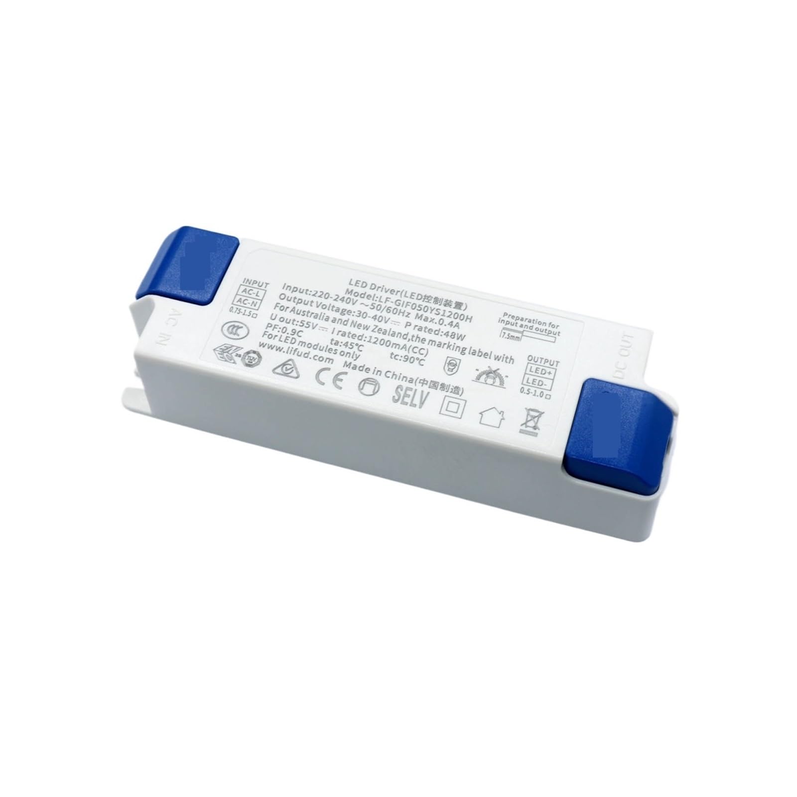 LED-Trafo Serie 5,6 W-23,4 W 28 W-60 W AC220 – 240 V LED isoliert Treiber flammhemmend (23,1 W 550 mA) von OSQZHBFE
