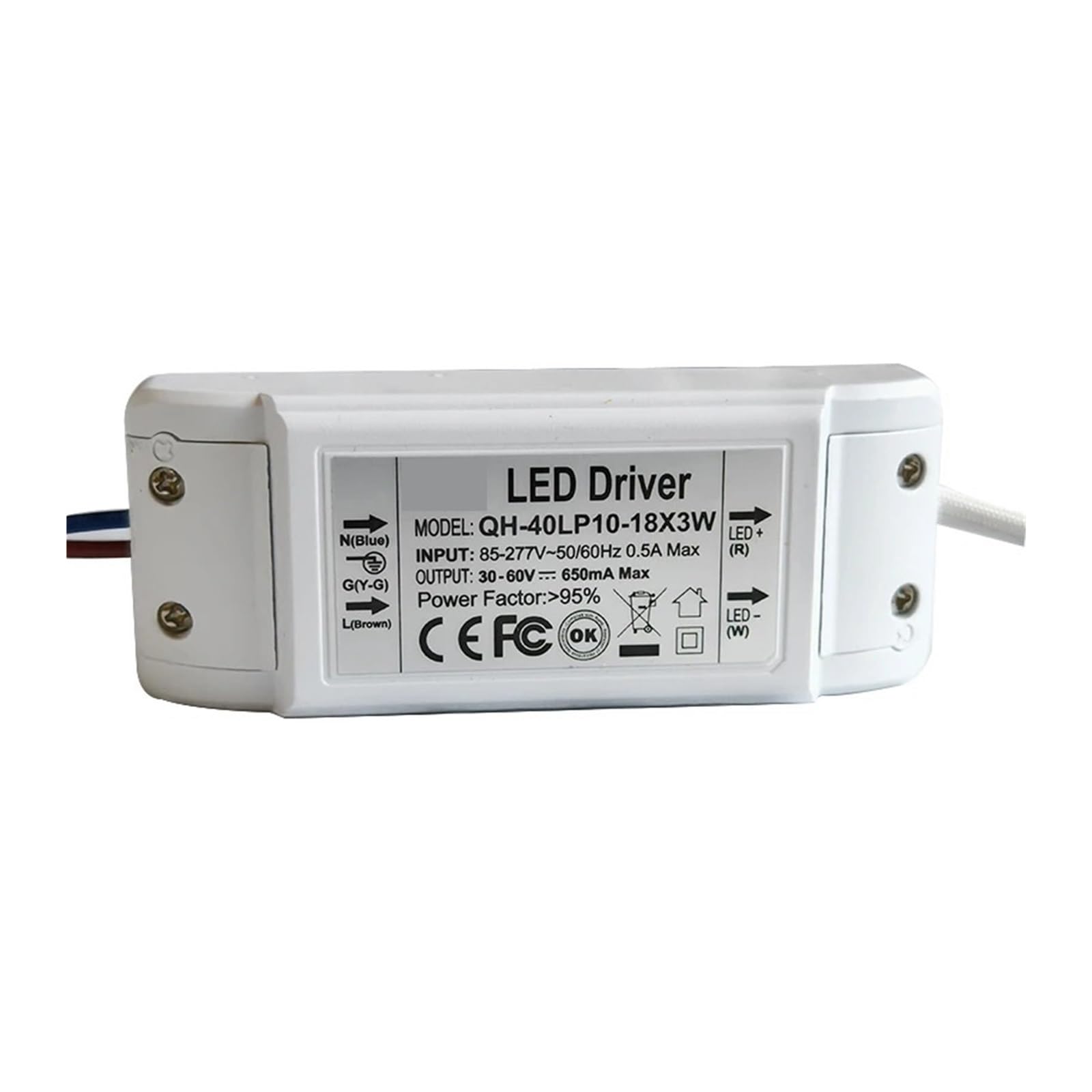 LED-Treiber 10-18x3W 650mA 12x3W 14x3W 15x3W 16x3W 18x3W 30W 40W DC30-60V Hochleistungs-LED-Netzteil geeignet für LED-Leuchten LED-Treiber 10-18x3W 650mA 12x3W 14x3W 15x3W 16x3W 18x3W 30W 40W DC30-60V Hochleistungs-LED-Netzteil geeignet für LED-Leuchten von OSQZHBFE