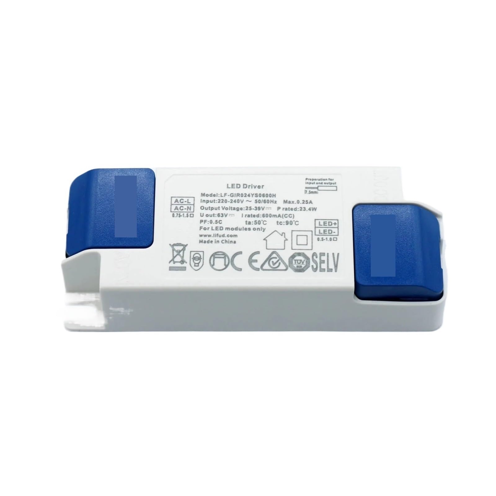 LED-Treiber 5,6-23,4W 135mA 160mA 180mA 200mA 250mA 300mA 350mA 400mA 450mA 500mA 550mA 600mA Netzteil 25-42V (8.4W 200mA) von OSQZHBFE