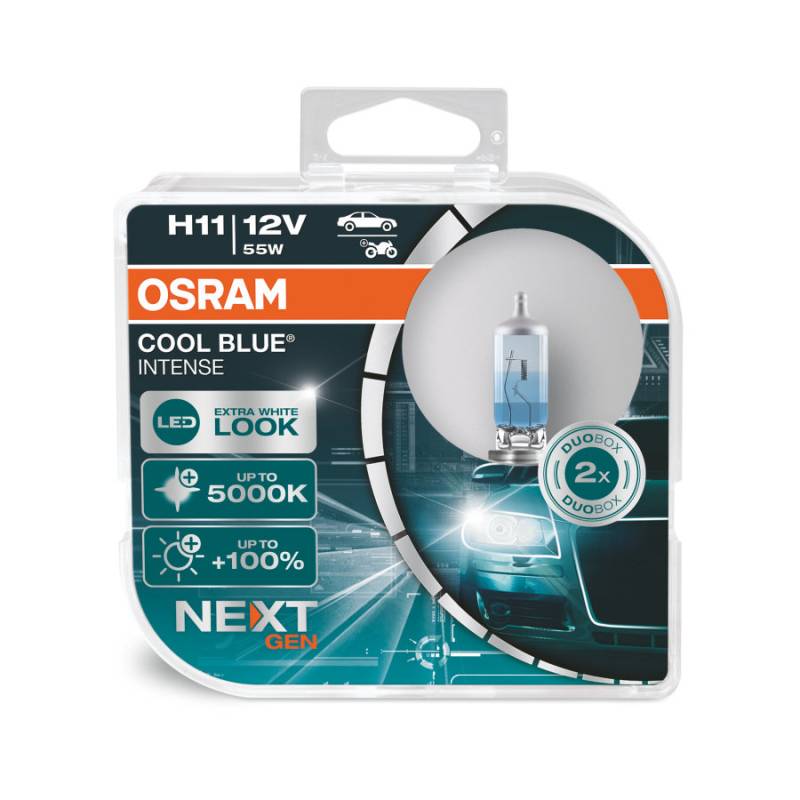 2 Stück OSRAM COOL BLUE INTENSE NEXT GENERATION Lampen Birnen für Scheinwerfer / Fassung H11 55W von OSRAM GmbH