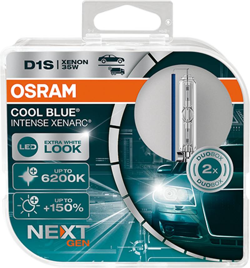 2 Stück OSRAM COOL BLUE INTENSE NEXT GENERATION Lampen Birnen für Xenon Scheinwerfer / Fassung D1s von OSRAM GmbH