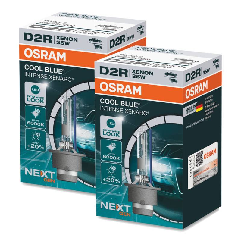 2 Stück OSRAM COOL BLUE INTENSE NEXT GENERATION Lampen Birnen für Xenon Scheinwerfer / Fassung D2r von OSRAM GmbH