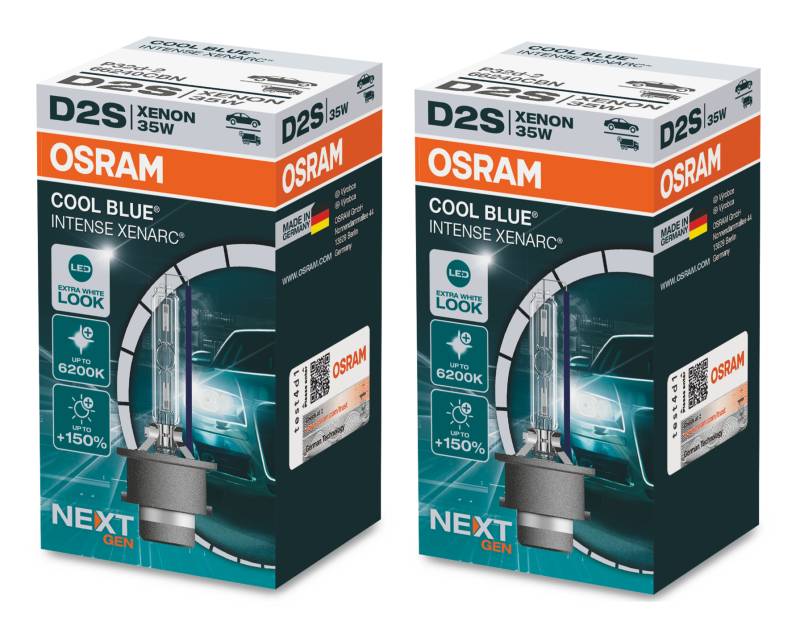 2 Stück OSRAM COOL BLUE INTENSE NEXT GENERATION Lampen Birnen für Xenon Scheinwerfer / Fassung D2s von OSRAM GmbH