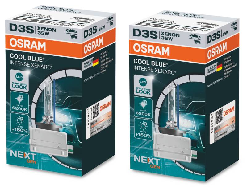 2 Stück OSRAM COOL BLUE INTENSE NEXT GENERATION Lampen Birnen für Xenon Scheinwerfer / Fassung D3s von OSRAM GmbH
