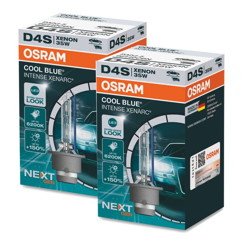 2 Stück OSRAM COOL BLUE INTENSE NEXT GENERATION Lampen Birnen für Xenon Scheinwerfer / Fassung D4s von OSRAM GmbH