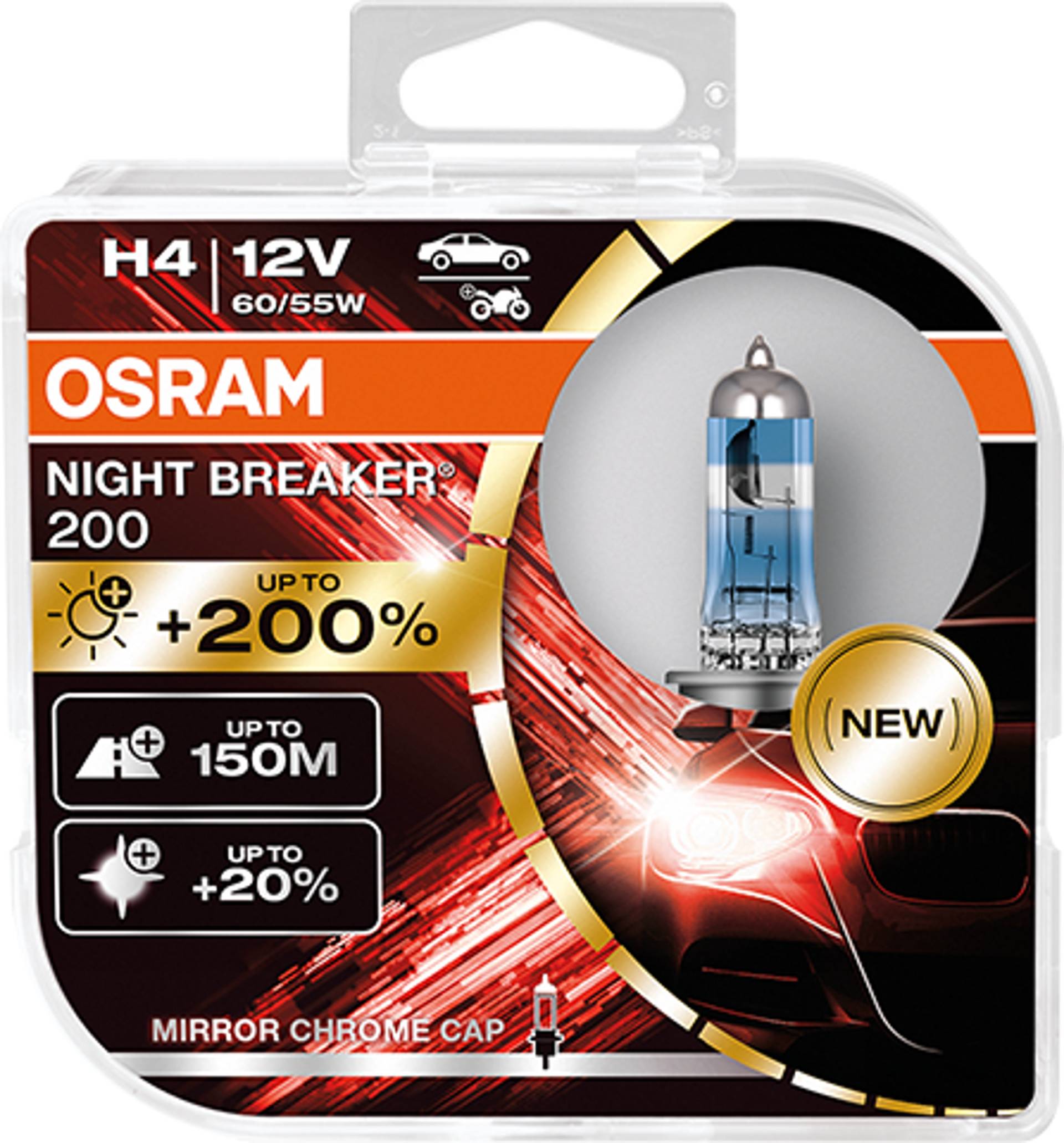 2 Stück OSRAM NIGHT BREAKER 200 +200% Lampen Birnen für Scheinwerfer / Fassung H4 / VERCHROMTE LAMPENSPITZEN 2 Stück OSRAM NIGHT BREAKER 200 +200% Lampen Birnen für Scheinwerfer / Fassung H4 / VERCHROMTE LAMPENSPITZEN von OSRAM GmbH