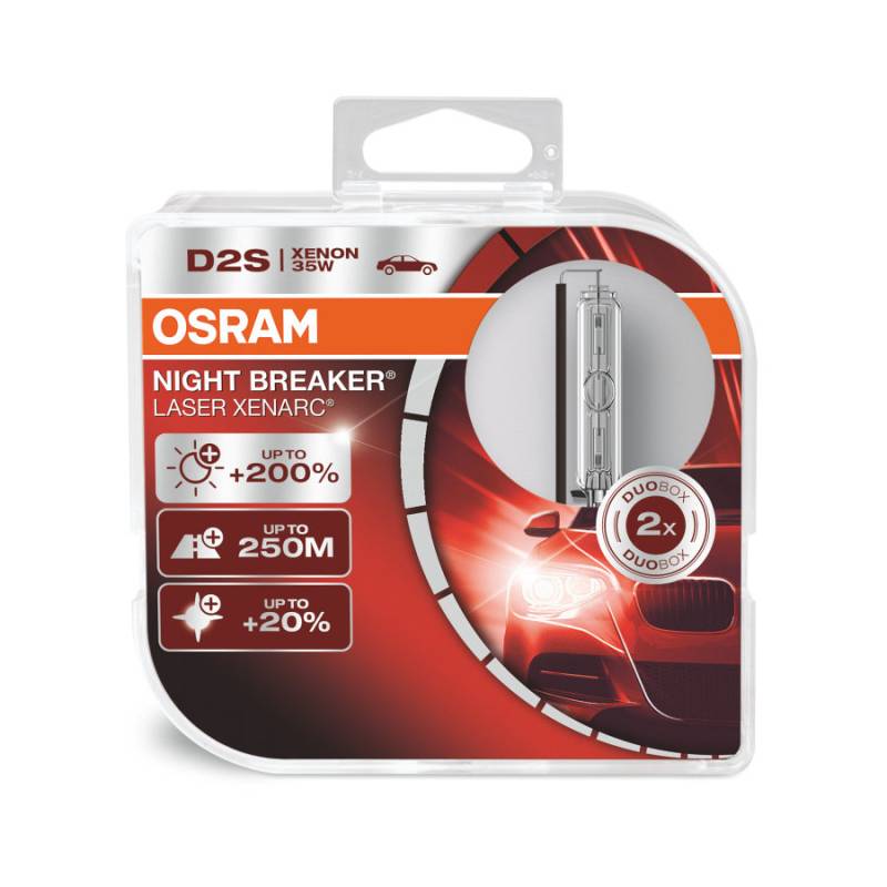 2 Stück OSRAM NIGHT BREAKER LASER Lampen Birnen für Xenon Scheinwerfer / Fassung D2s von OSRAM GmbH