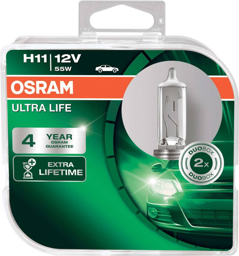 2 Stück OSRAM ULTRA LIFE Lampen Birnen für Fassung H11 55W von OSRAM GmbH