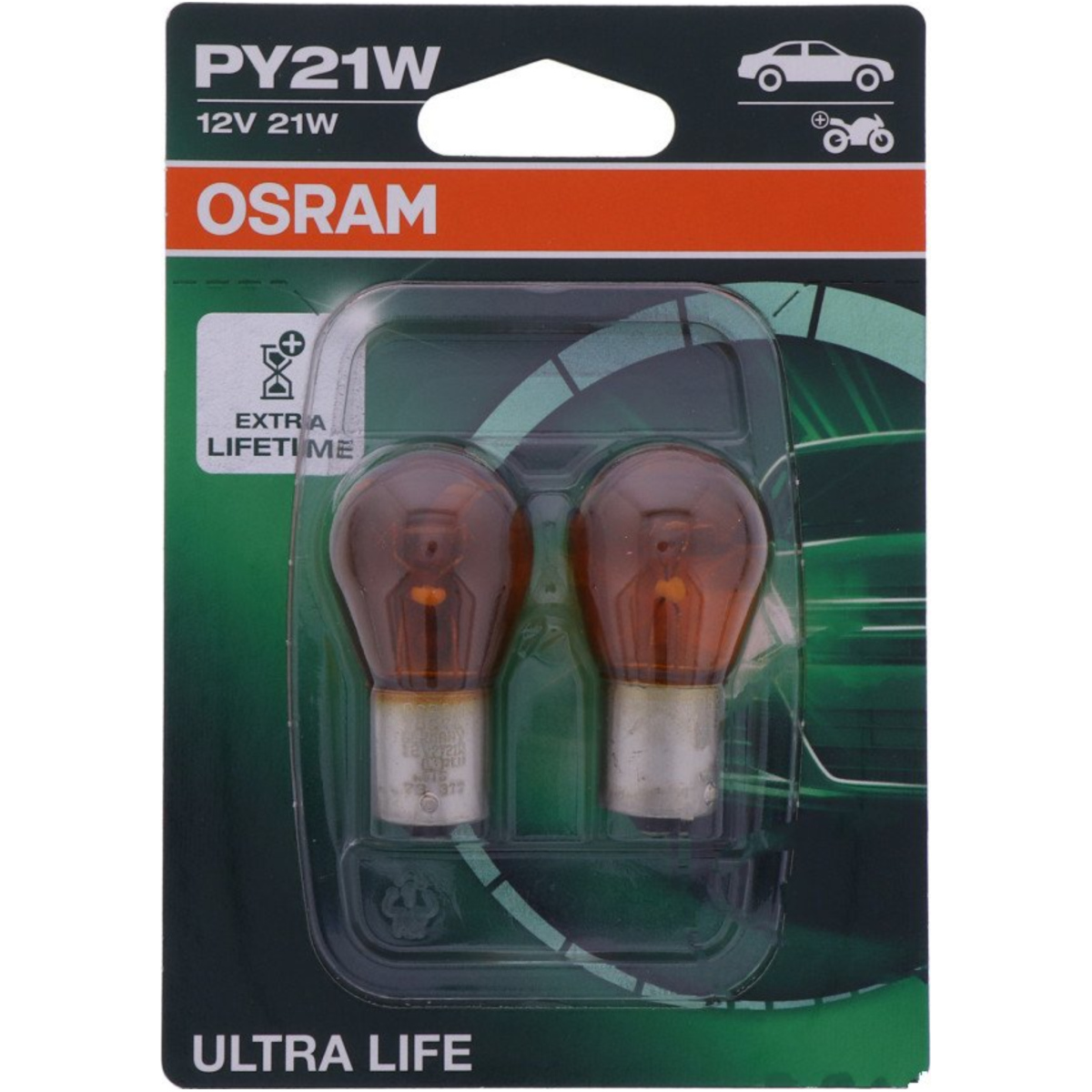 Osram 7507-02b lampe 12v21w bau15s 2er blister von OSRAM