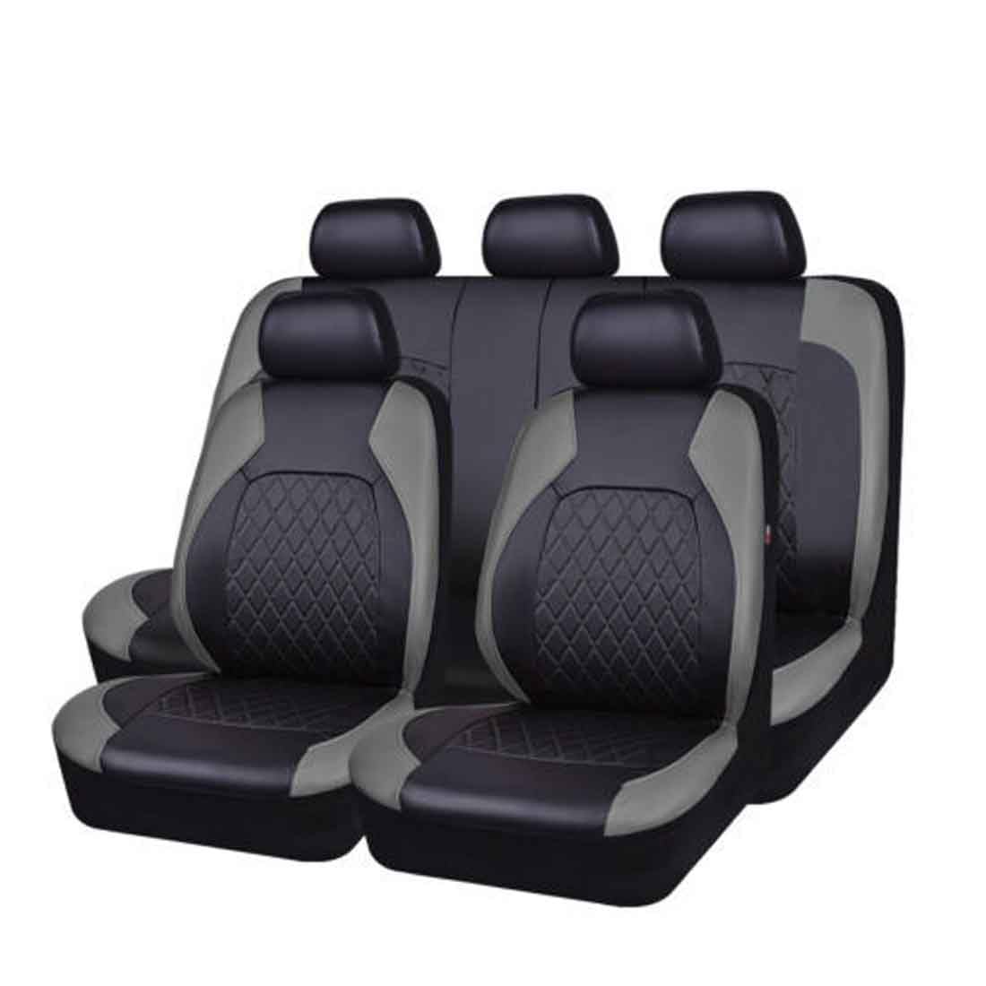 OSTREY Autositzbezüge für Dacia Jogger 2022+, 5 Sitze, Vordersitzschutz, Rückseite, Ledersitzkissen,D Grey von OSTREY