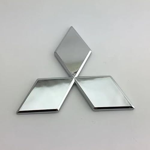 Auto Emblem für Mitsubishi Space Star 2017 2018 2019, ABS Abzeichen Dekoration Aufkleber Car Sticker Ersetzen Sie Logo Auto-Styling Auto Body Dekoratives Auto Zubehör,Silver-S von OSWINT