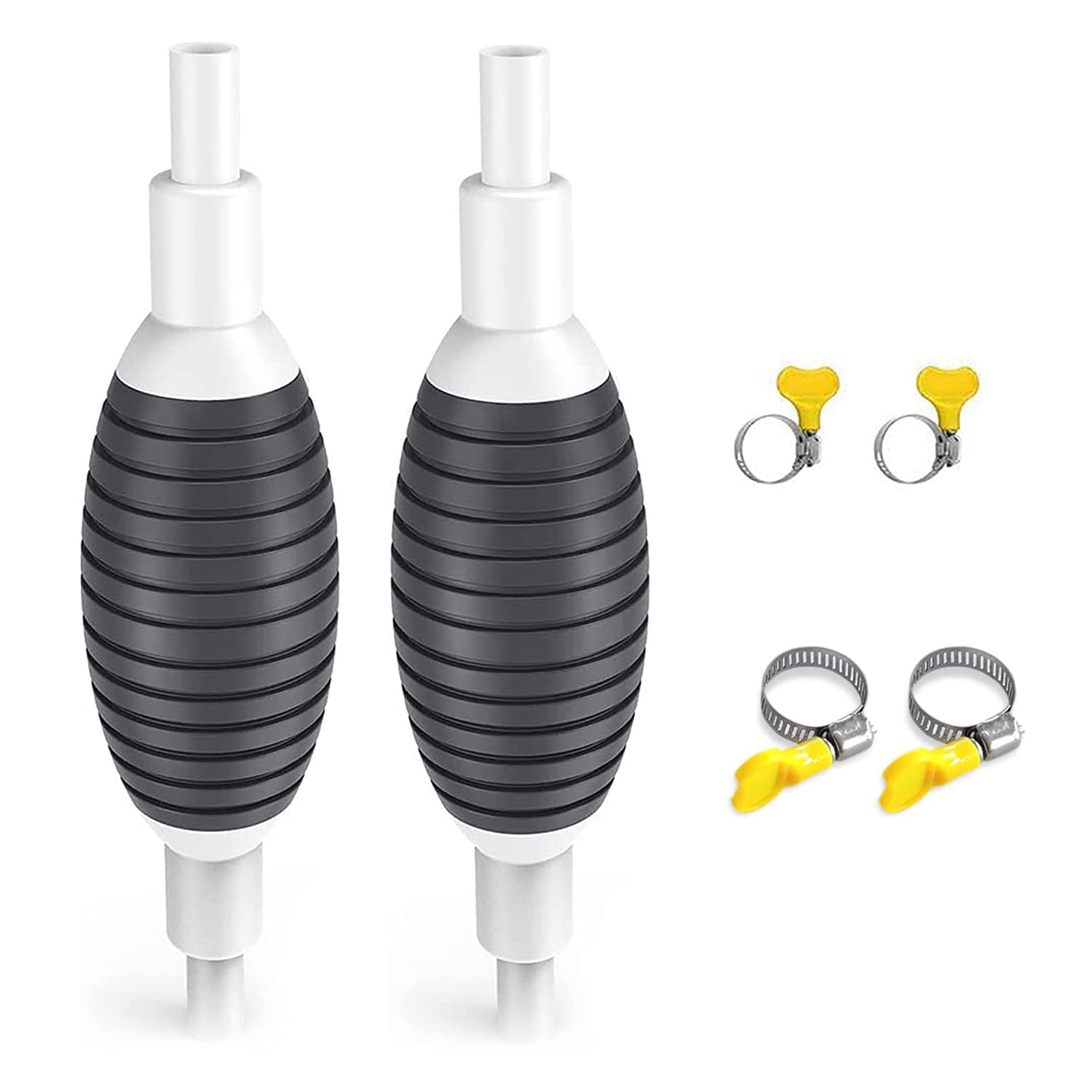 2 Stück 15mm Kraftstoff Handpumpe Umfüllpumpe Großer Durchfluss Kraftstofftransfer Manuelle Kraftstoffpumpe Pumpball für Auto Motorrad Benzin Diesel Universal Notpumpe mit zwei Größen Clips 2 Stück 15mm Kraftstoff Handpumpe Umfüllpumpe Großer Durchfluss Kraftstofftransfer Manuelle Kraftstoffpumpe Pumpball für Auto Motorrad Benzin Diesel Universal Notpumpe mit zwei Größen Clips von OSYBZ