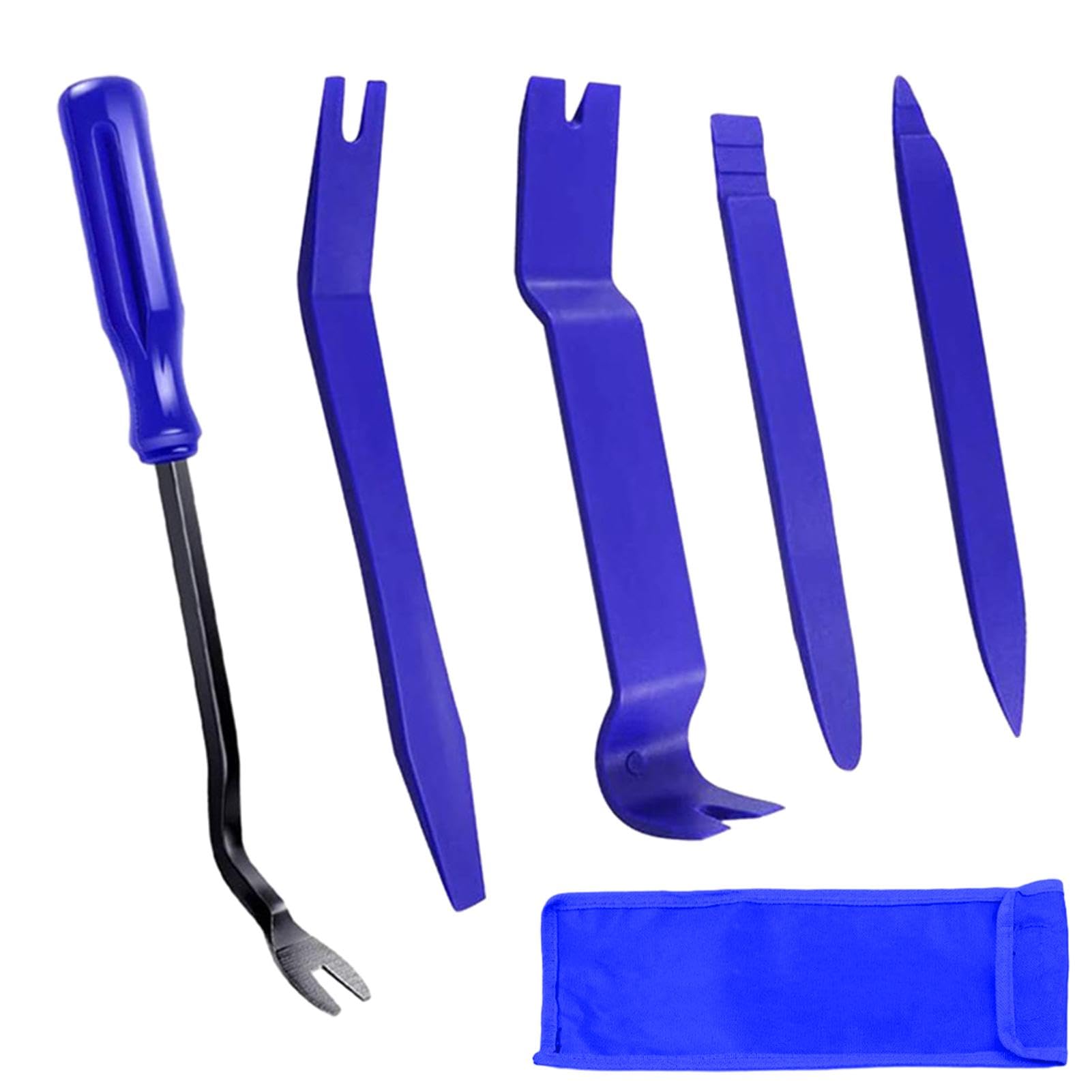 OTAIVE 5 Stück Auto Demontage Werkzeuge Werkzeug zum Entfernen der Autotürverkleidung Tools Zierleistenkeile Verkleidungs Werkzeug Werkzeugsatz zum Zerlegen von automatischen Türverkleidungen(blau) von OTAIVE