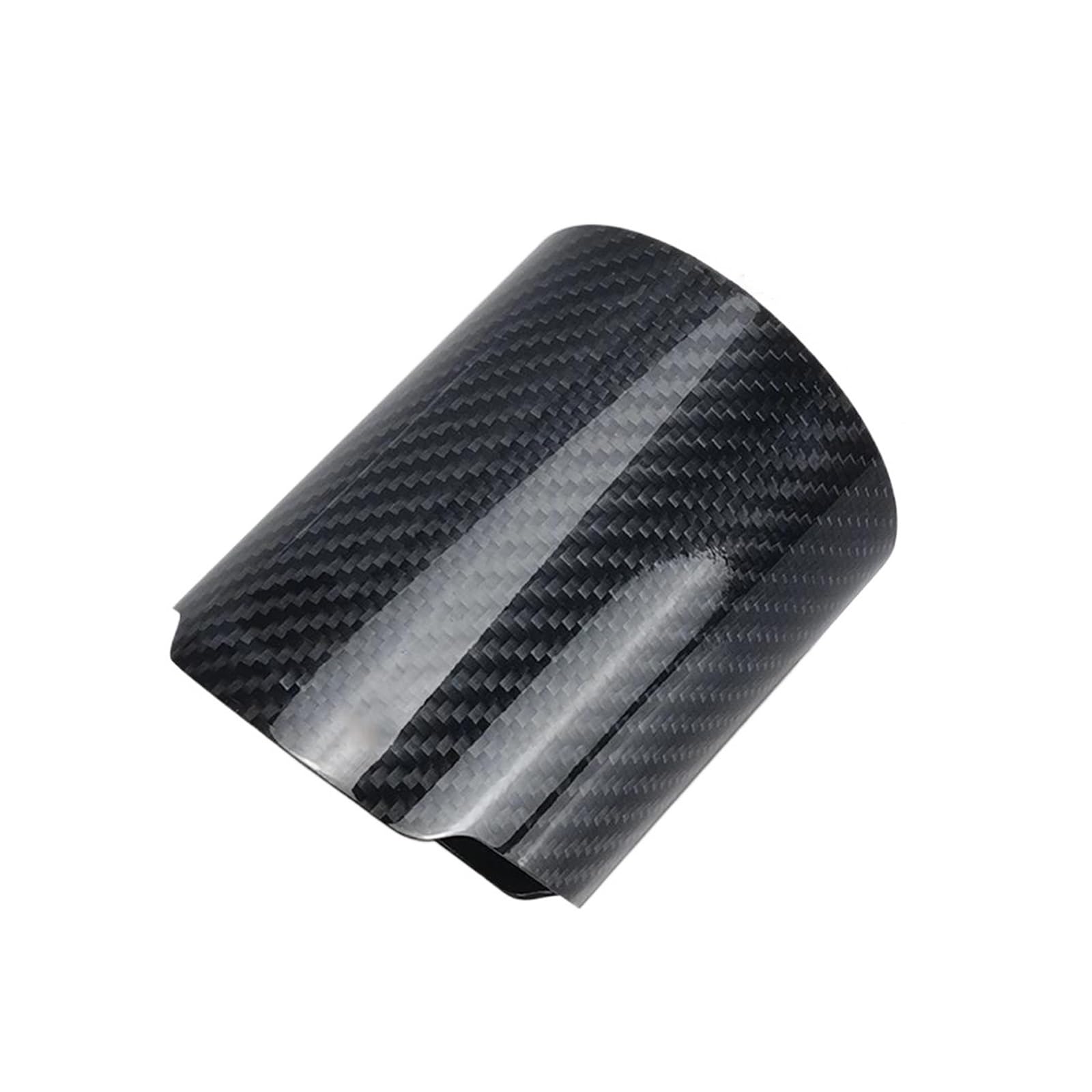 OTBEHUWJ 1 Stück Rohrabdeckung Auto Universal Gerader Flansch Carbonfaser Auspuffblende Schalldämpferrohrgehäuse Auspuffrohr(Glosy In98.5-Ou102.5) von OTBEHUWJ