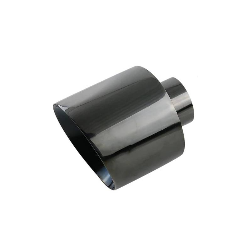 OTBEHUWJ 63mm/76mm Schräger Ovaler Auslass 127mm Universal-Autoschalldämpfer-Endrohrdüse Aus Edelstahl Autoauspuffendrohr-Schnittstelle Auspuffrohr(63mm Black) von OTBEHUWJ