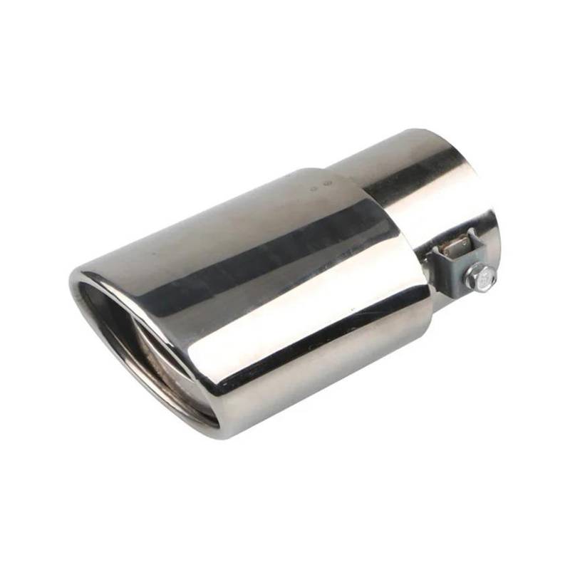 OTBEHUWJ 63mm Autoauspuff-Endrohr Mit Einzelauslass, Universeller Edelstahl-Rundrohr-Auspuffschalldämpfer Auspuffrohr(B Straight) von OTBEHUWJ