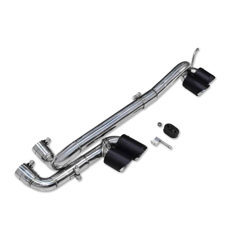 OTBEHUWJ Auspuffendrohr Schalldämpfer Auspuffanlage Edelstahl Quad Auto Auspuffrohr Für B&MW E90 E92 E93 320i 325i Geänderte M3 M4 Stoßstange Auspuffrohr(Carbon Fiber A) von OTBEHUWJ