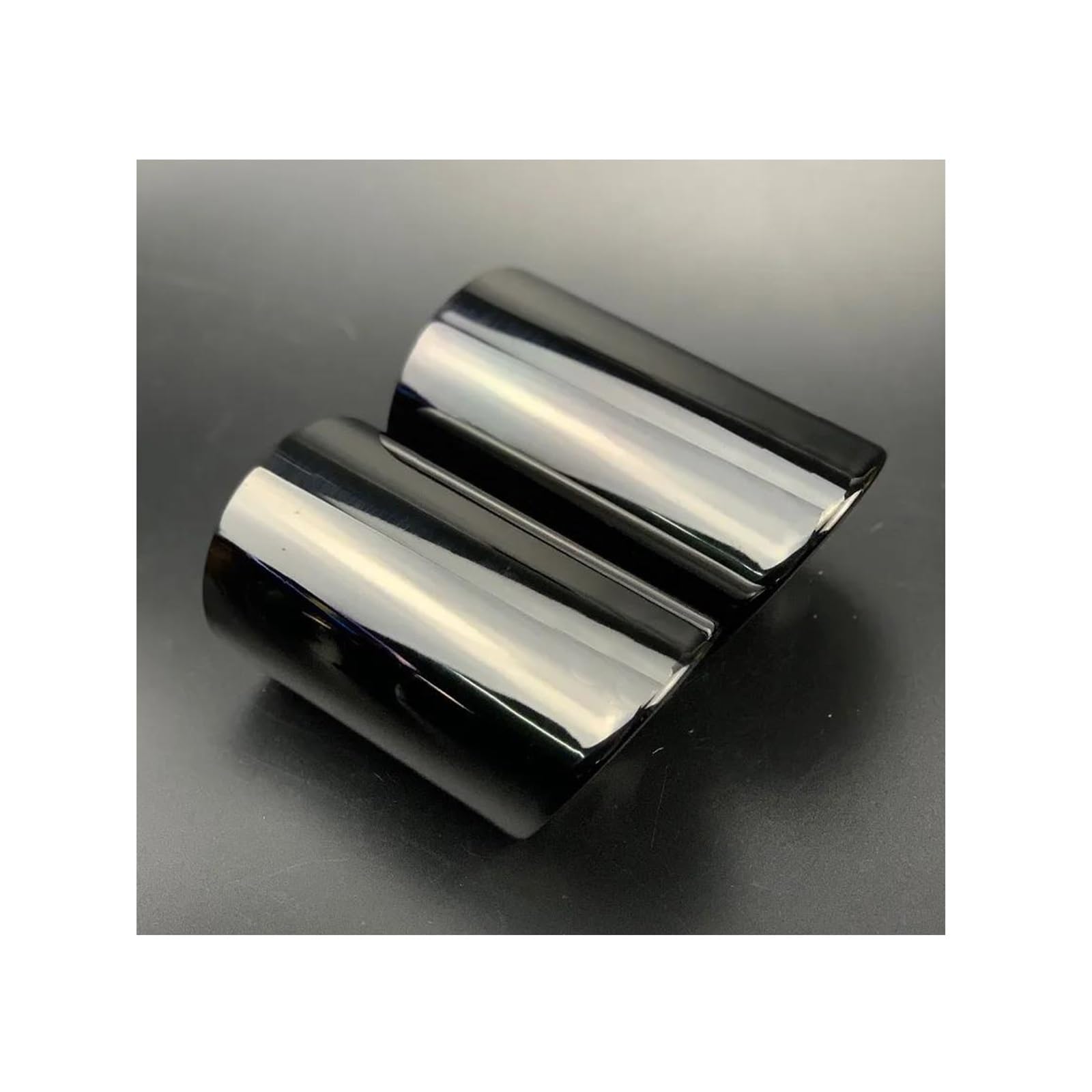 OTBEHUWJ Für A1 2010-2014 A3 8P 2009-2013 A4 B8 1,8 T 2,0 T 2009-2018 A5 2007-2012 A6 07-11 Q5 12-17 Auto-Auspuffblende Schalldämpfer-Rohrabdeckung Auspuffrohr(Black 2pc) von OTBEHUWJ