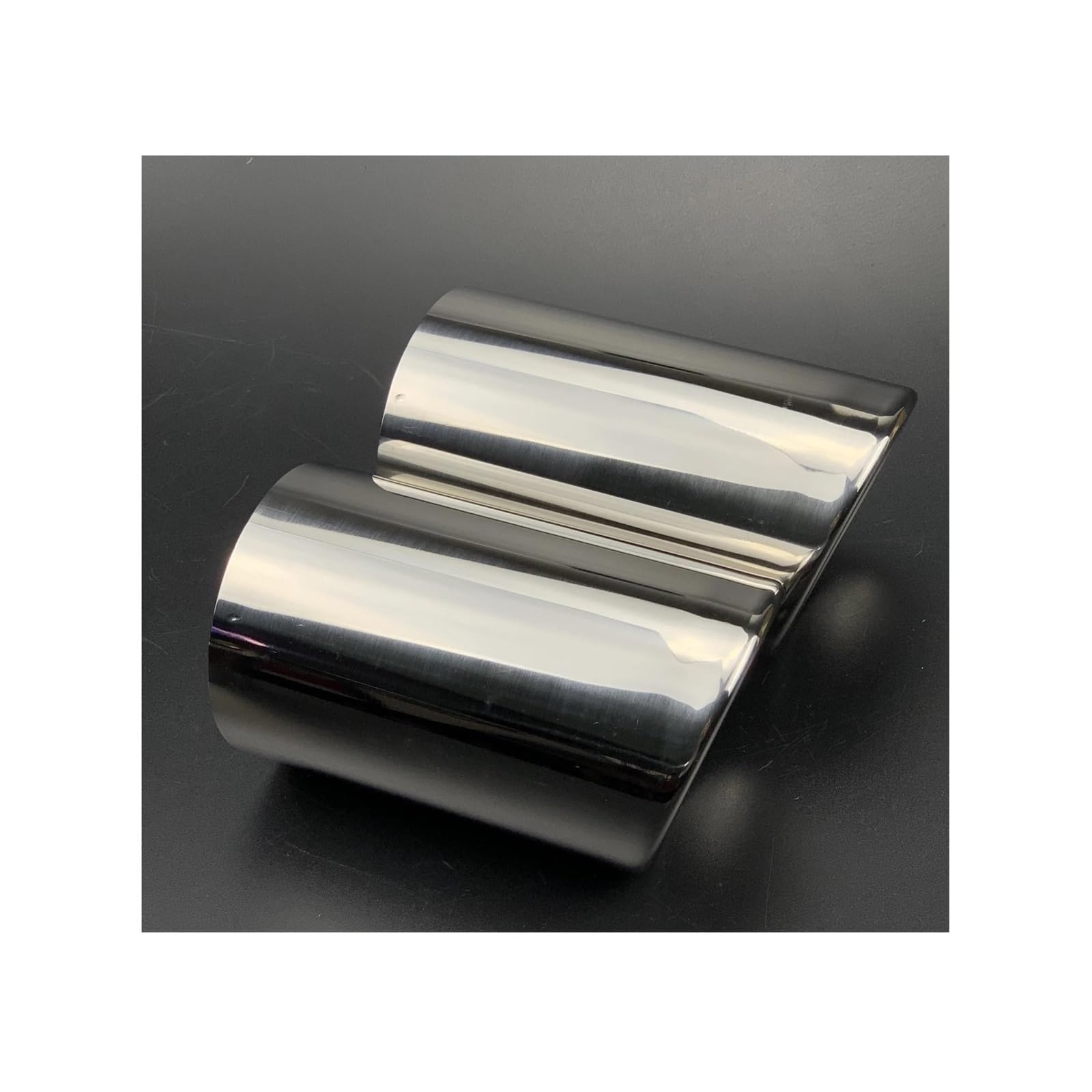 OTBEHUWJ Für A1 2010-2014 A3 8P 2009-2013 A4 B8 1,8 T 2,0 T 2009-2018 A5 2007-2012 A6 07-11 Q5 12-17 Auto-Auspuffblende Schalldämpfer-Rohrabdeckung Auspuffrohr(Silver 2pc) von OTBEHUWJ