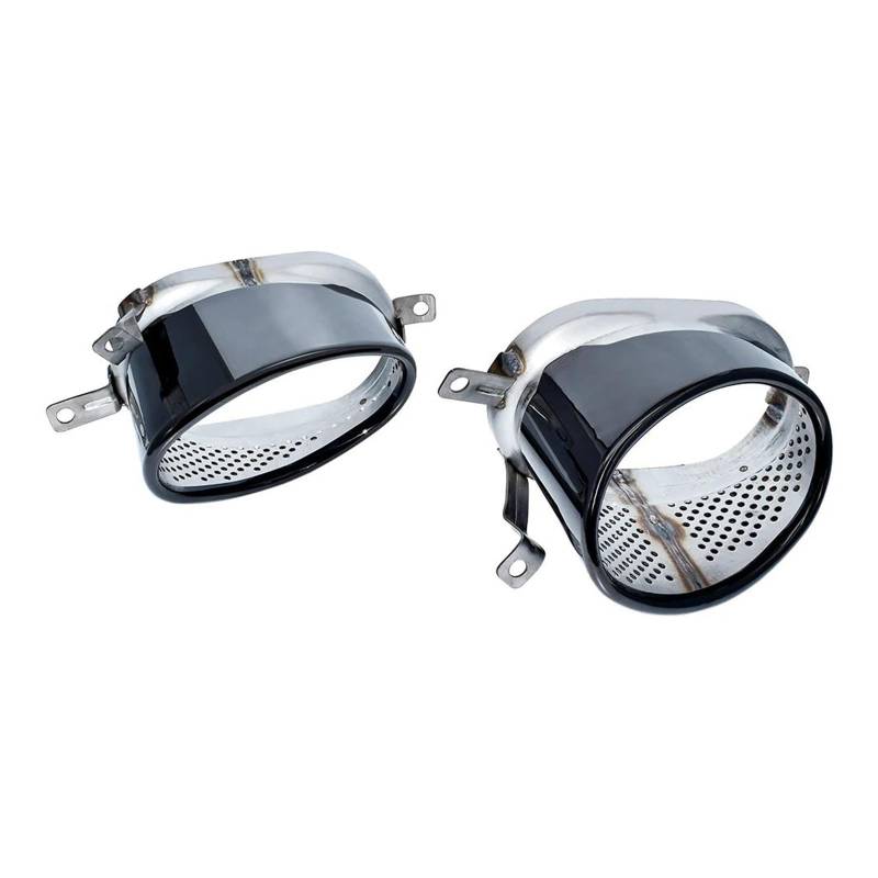 OTBEHUWJ Für A3 A4 A5 A6 A7 RS3 RS4 RS5 RS6 RS7 Edelstahl-Autoauspuffschalldämpfer Ovale Auspuffspitze Auspuffanlage Auspuffrohr(Black) von OTBEHUWJ
