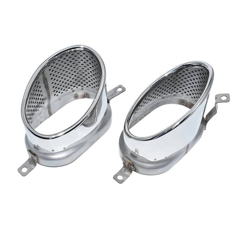 OTBEHUWJ Für A3 A4 A5 A6 A7 RS3 RS4 RS5 RS6 RS7 Edelstahl-Autoauspuffschalldämpfer Ovale Auspuffspitze Auspuffanlage Auspuffrohr(Silber) von OTBEHUWJ