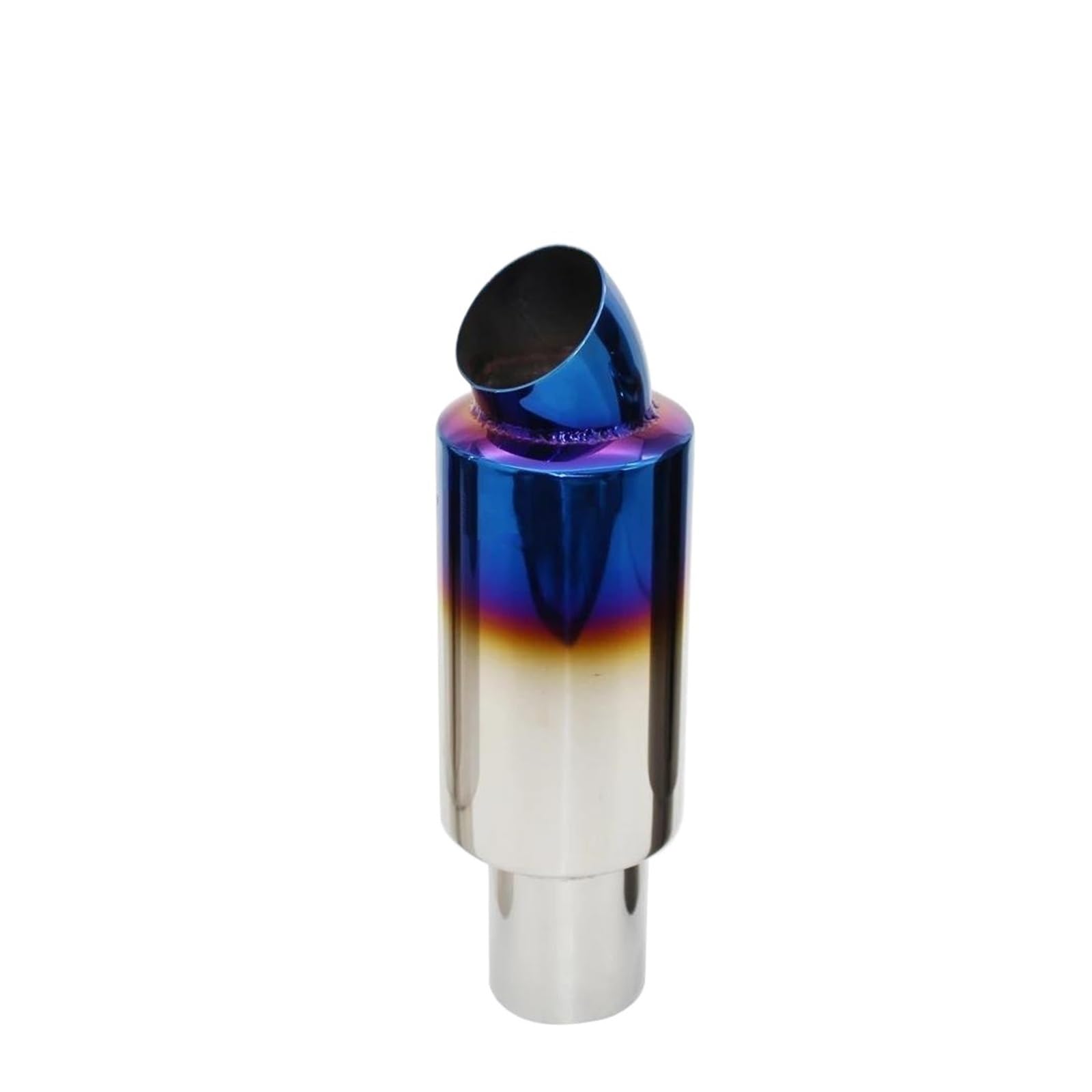 OTBEHUWJ Schalldämpfer-Endrohr Für Autoauspuffanlage Universeller Edelstahl-Innendurchmesser 51mm 63mm 76mm Auspuffrohr(Blue 76MM) von OTBEHUWJ