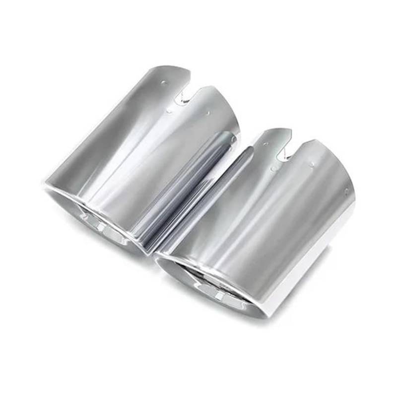 OTBEHUWJ Schalldämpferspitze Endrohr Ersatz Abgasanlage Düse Auspuffabdeckung Für B&MW 3er G20 G21 320D 330i 320i 2023 2024 Auspuffrohr(L R Silver) von OTBEHUWJ
