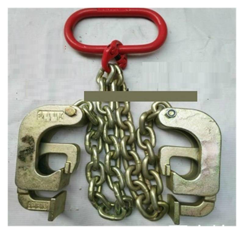 Hebeketten, 1Tonne for 2-Fass-Eisen-Fassheber, Clip-Hängeklemme, Fass-Kettenschlingenhaken,Hochleistungskette(40020031) von OTENC