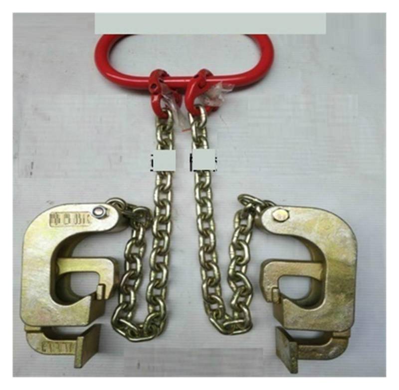 Hebeketten, 1Tonne for 2-Fass-Eisen-Fassheber, Clip-Hängeklemme, Fass-Kettenschlingenhaken,Hochleistungskette(40020033) von OTENC