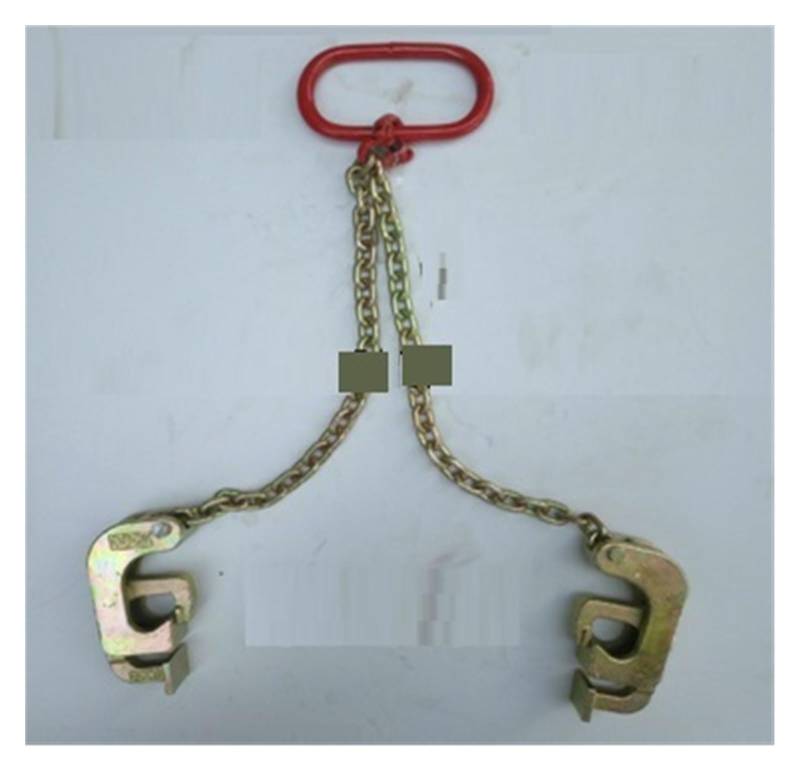 Hebeketten, 1Tonne for 2-Fass-Eisen-Fassheber, Clip-Hängeklemme, Fass-Kettenschlingenhaken,Hochleistungskette(40020034) von OTENC