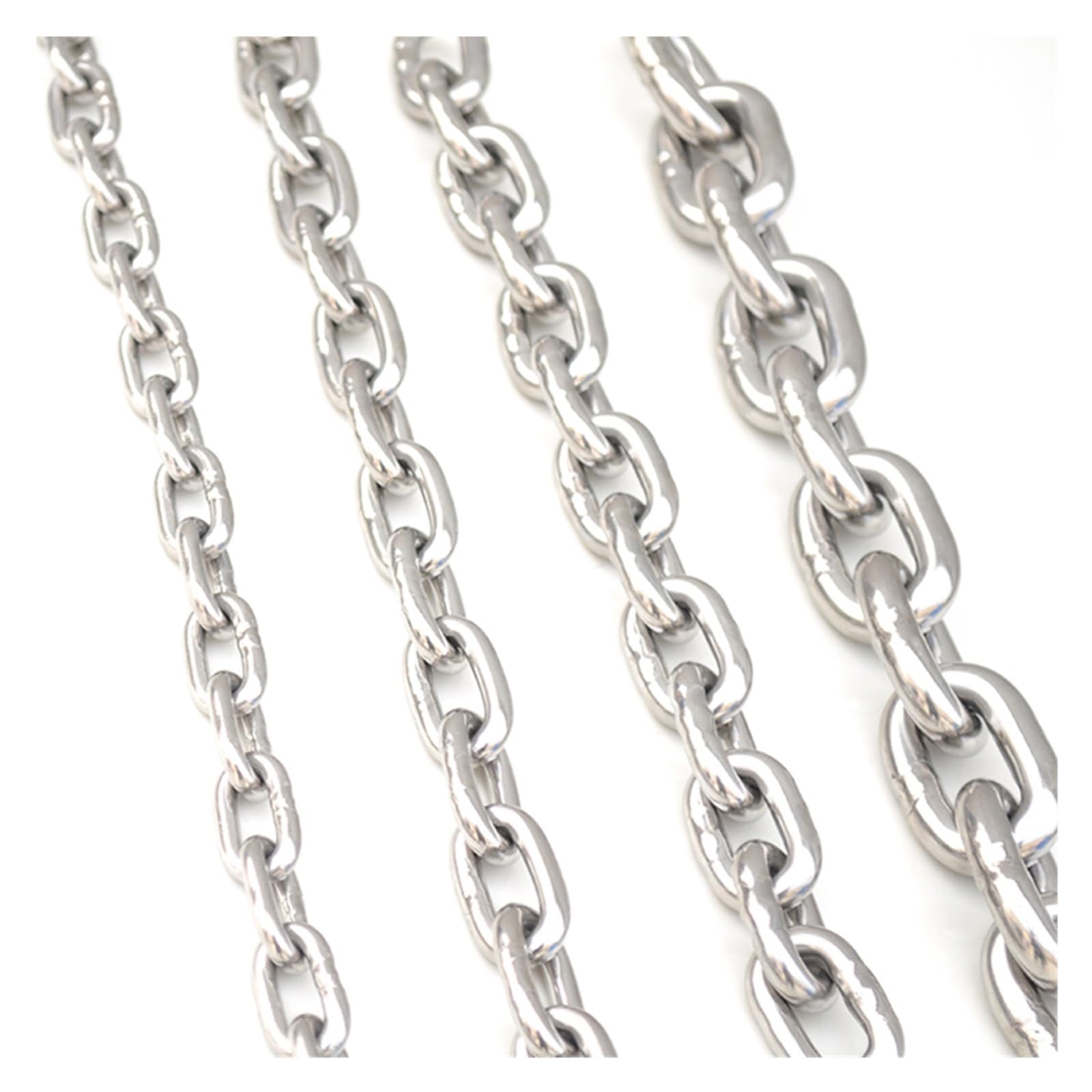 Hebeketten, Hebekette aus Edelstahl 304 (Langer/kurzer Ring), Diebstahlsicherungskette, Wäscheleinenkette, 1,2 1,5 2 2,5 3 4 5 6 8 mm,Hochleistungskette(2.0mm) von OTENC