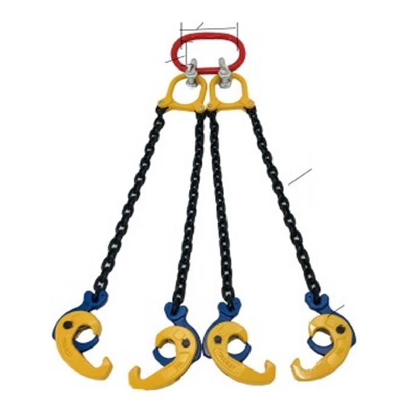 Hebeketten, Kettenschlinge, 1T-2Ton 4-Klauen-Trommelheber-Klemme, Eimer, Fass, Öltank, Kanne, Kettenschlinge, Reifenreparaturwerkzeuge,Hochleistungskette(40020017 2T) von OTENC