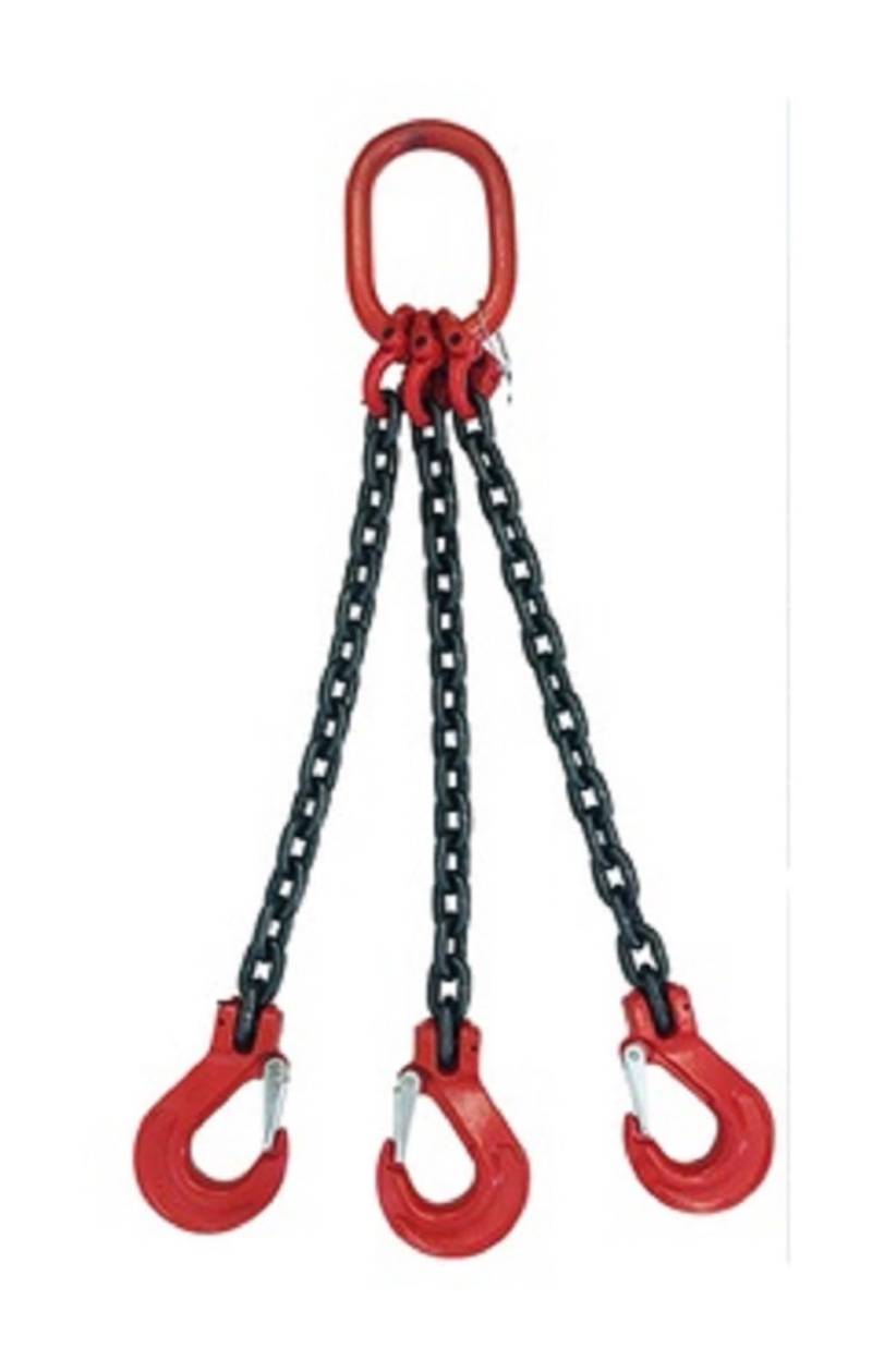 Hebeketten, Kettenschlinge, 1Ton-5Tonx0,5-2M Dreibeiniger 3-Klauen-Kettenheber for Fassheber, Klemme, Eimer, Fass, Öltank, Kanne Kettenschlinge,Hochleistungskette(2TONX1.5M-01) von OTENC