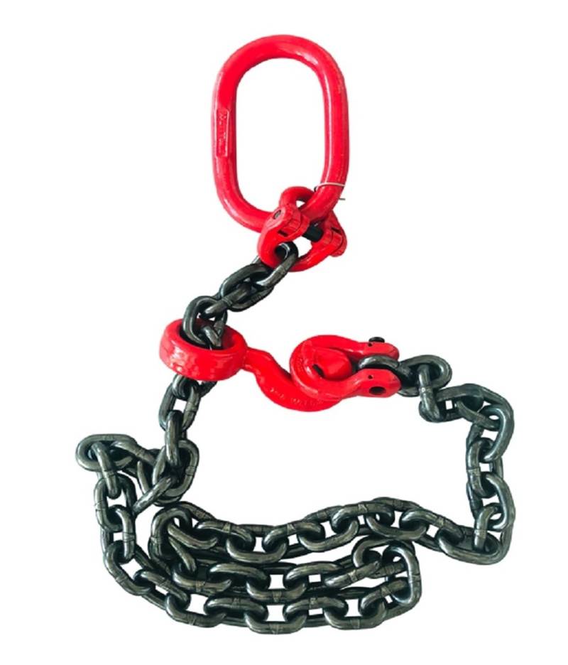 Hebeketten, Kettenschlinge, 3Ton-8Tonx2M-8M 1-2-Bein-Hebeschlingenwerkzeug for Bewehrungsentladeverbindung, gesenkgeschmiedeter Hakenkran, kombinierte Hebekette,Hochleistungskette(3TX6M 10MM) von OTENC
