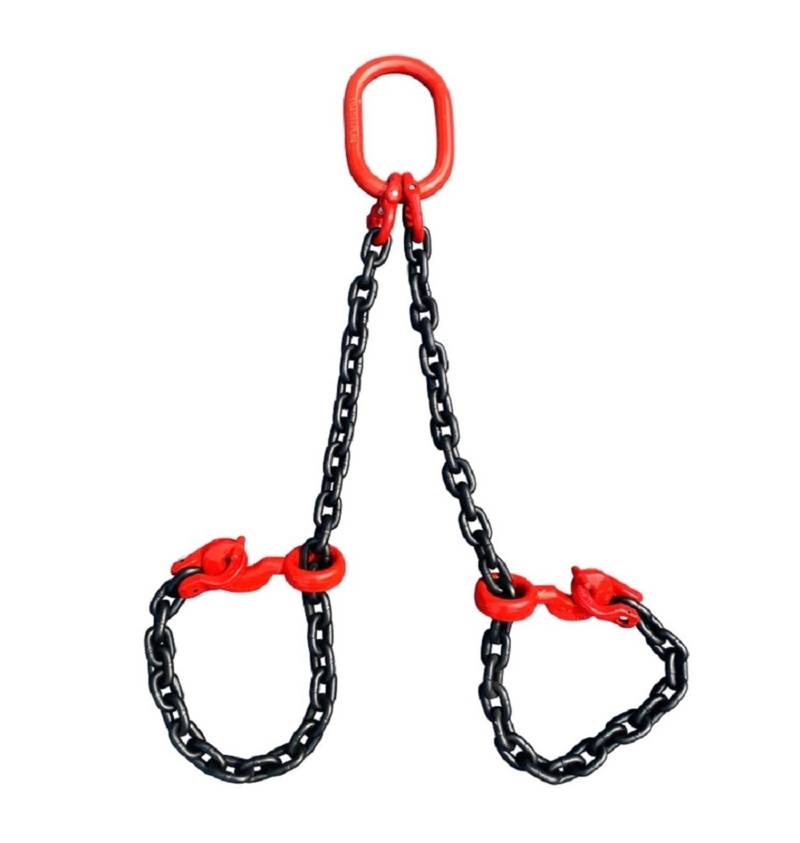 Hebeketten, Kettenschlinge, 3Ton-8Tonx2M-8M 1-2-Bein-Hebeschlingenwerkzeug for Bewehrungsentladeverbindung, gesenkgeschmiedeter Hakenkran, kombinierte Hebekette,Hochleistungskette(6TX3M 10MM) von OTENC