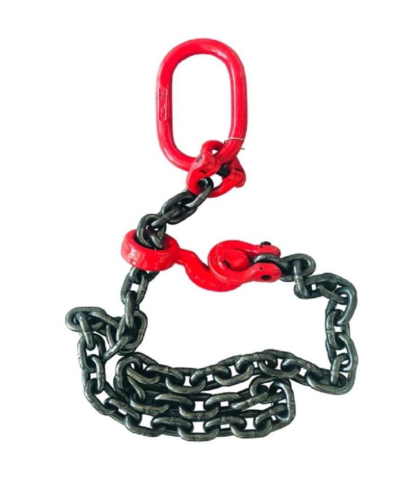 Hebeketten, Kettenschlinge, 3Ton-8Tonx2M-8M 1-2-Bein-Hebeschlingenwerkzeug for Bewehrungsentladeverbindung, gesenkgeschmiedeter Hakenkran, kombinierte Hebekette,Hochleistungskette(8TX3M 16MM) von OTENC