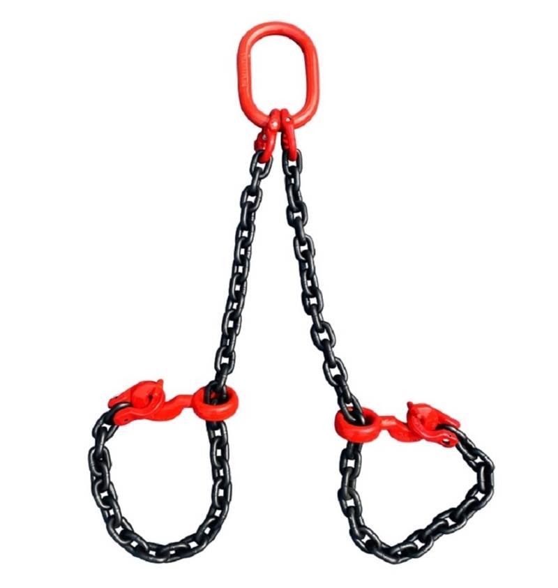 Hebeketten, Kettenschlinge, 6Ton-16Tonx2M-8M 1-2-Bein-Hebeschlingenwerkzeug for Bewehrungsentladeverbindung, gesenkgeschmiedeter Hakenkran, kombinierte Hebekette,Hochleistungskette(16TX3M 16MM) von OTENC