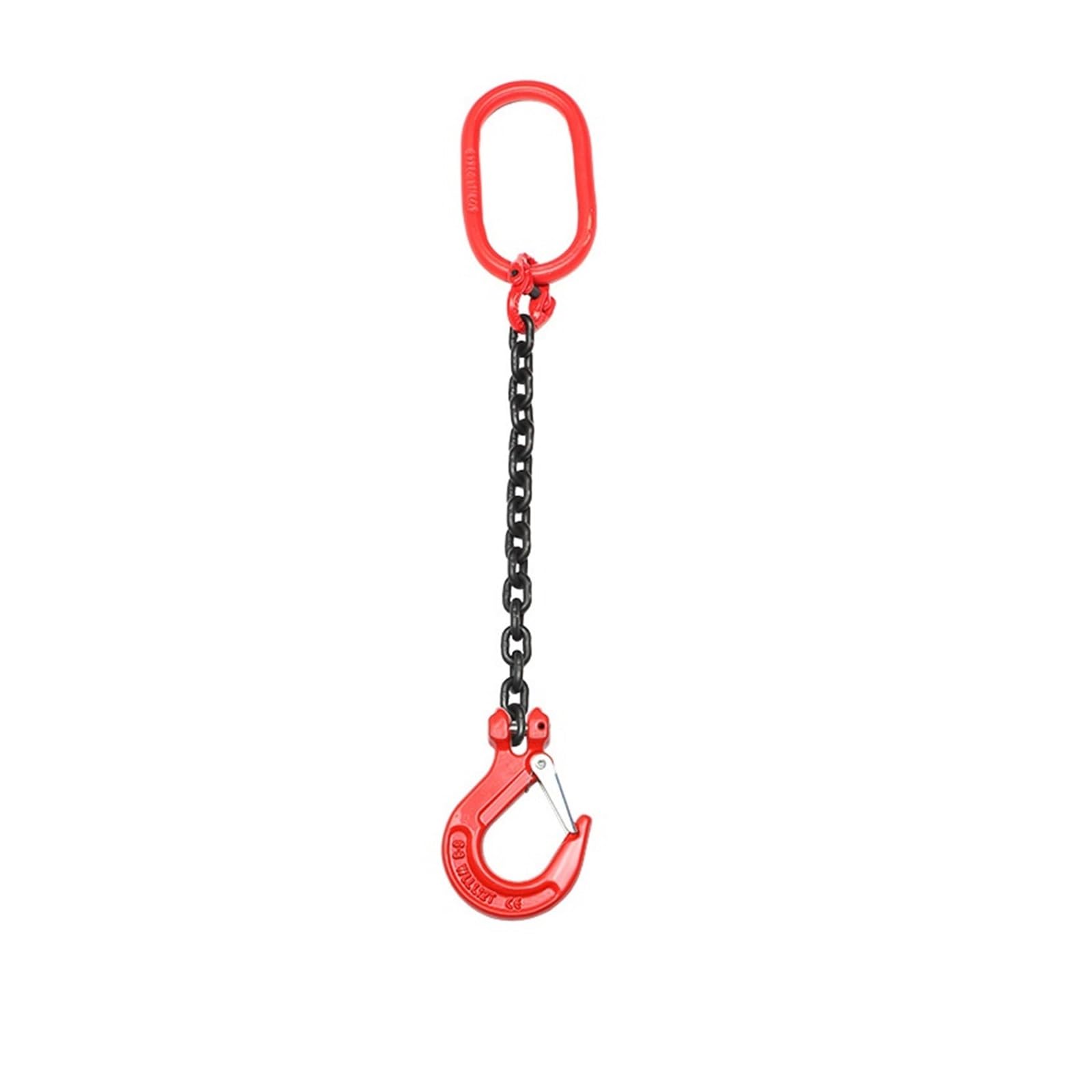 Hebeketten, Kettenschlinge, Hebekettenschlinge, einbeinige Kettenschlinge, kompletter Satz Hebekette, G80-Manganstahl-Hebehaken,Hochleistungskette(1 ton 1 meter 1 leg 1 hook) von OTENC