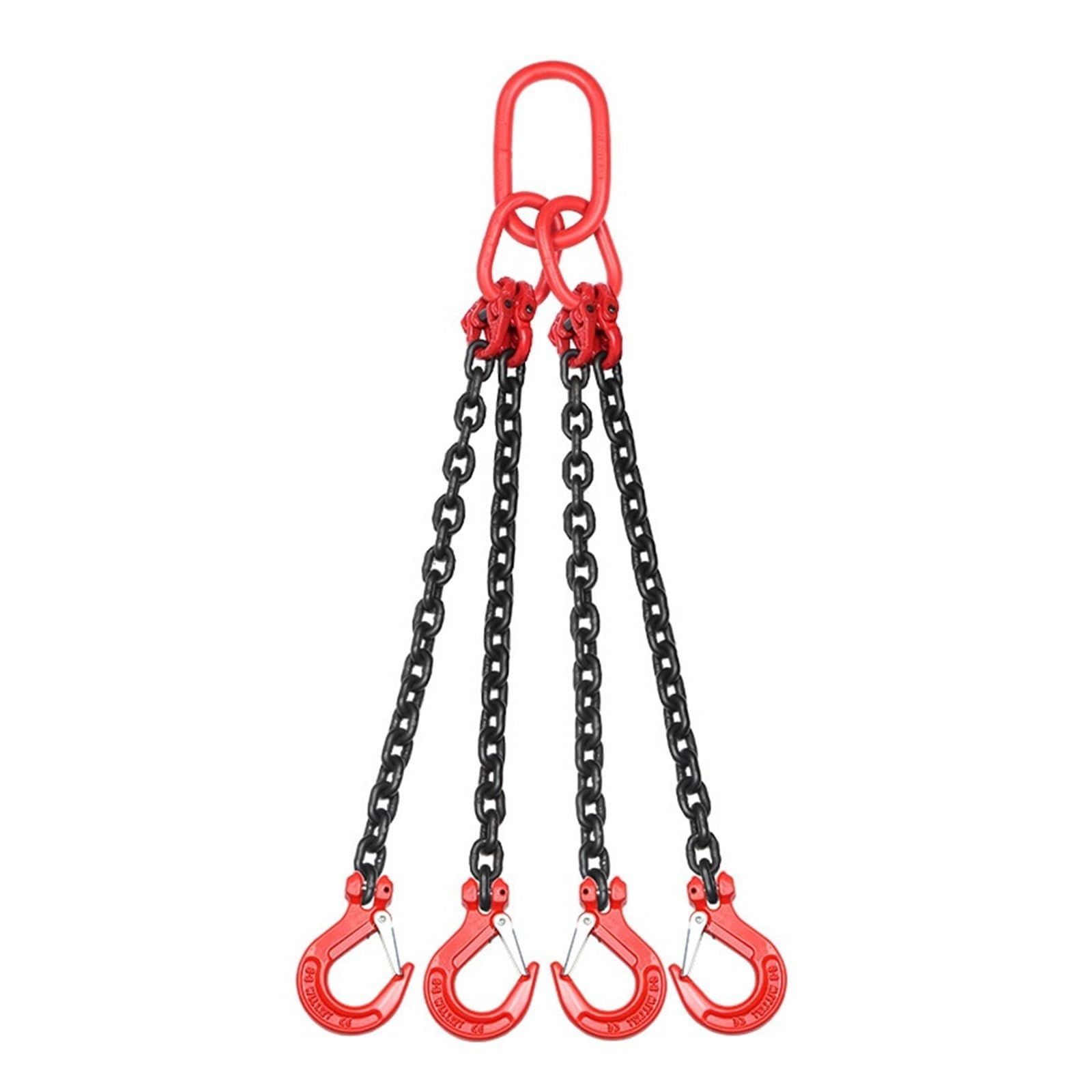 Hebeketten, Kettenschlinge, Hebekettenschlinge, einbeinige Kettenschlinge, kompletter Satz Hebekette, G80-Manganstahl-Hebehaken,Hochleistungskette(2 tons 0.5 Meters 4 Legs 4 Hooks) von OTENC
