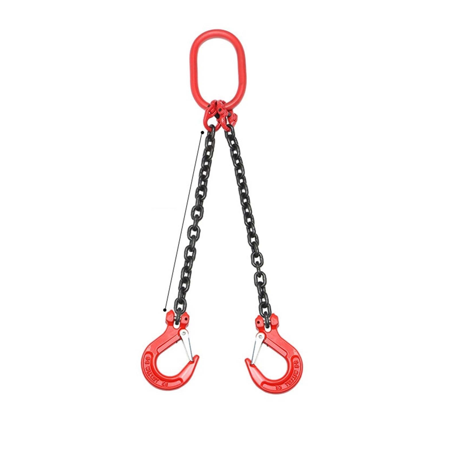 Hebeketten, Kettenschlinge, Hebekettenschlinge, einbeinige Kettenschlinge, kompletter Satz Hebekette, G80-Manganstahl-Hebehaken,Hochleistungskette(2 tons 1 meter 2 legs 2 hooks) von OTENC