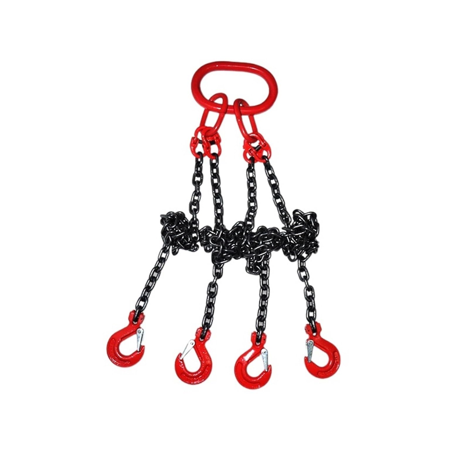 Hebeketten, Kettenschlinge, Mangan-Hebekette G80 Hebehaken Stahl- und Kettengliedkran hängende vierbeinige Kettenspreizschlingen,Hochleistungskette(20mm) von OTENC