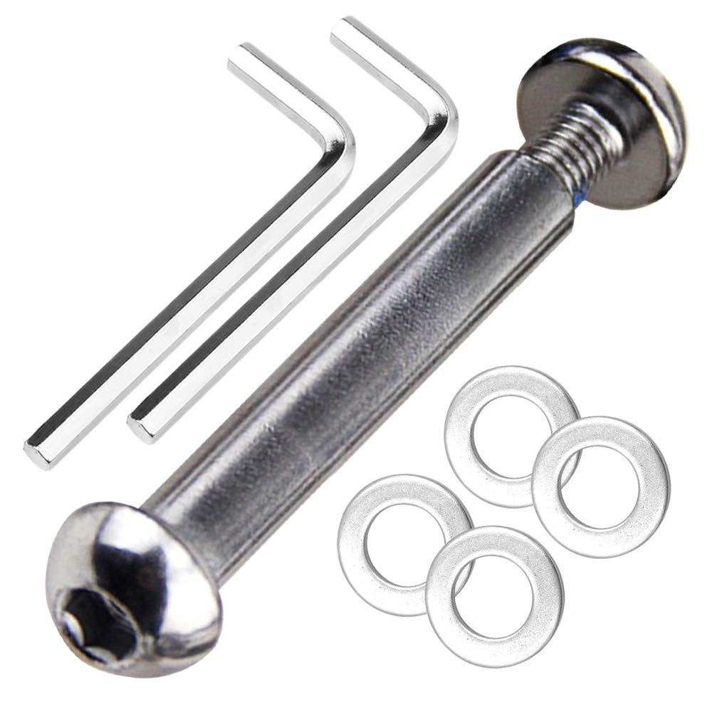 OTFAITP M8 8 mm x 28 mm-86 mm 8,8 Karbonstahl-Achsenschrauben-Set für vorne hinten 2 3 4 Räder Stunt-Scooter Dash Teen/Erwachsene Kickscooter - 800 + lb Kapazität (48 mm) von OTFAITP