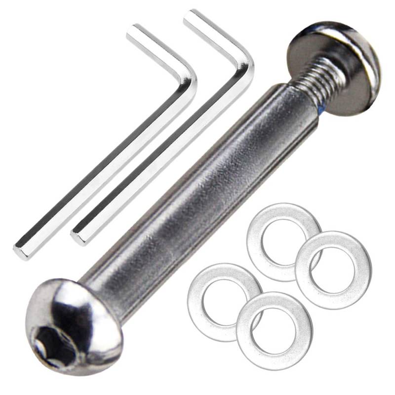 OTFAITP M8 8 mm x 28 mm-86 mm 8,8 Karbonstahl-Achsenschrauben-Set für vorne hinten 2 3 4 Räder Stunt-Scooter Dash Teen/Erwachsene Kickscooter - 800 + lb Kapazität (48 mm) von OTFAITP